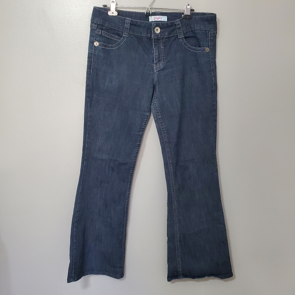 Candie's Dark Blue Flare Womens Jeans Size 13